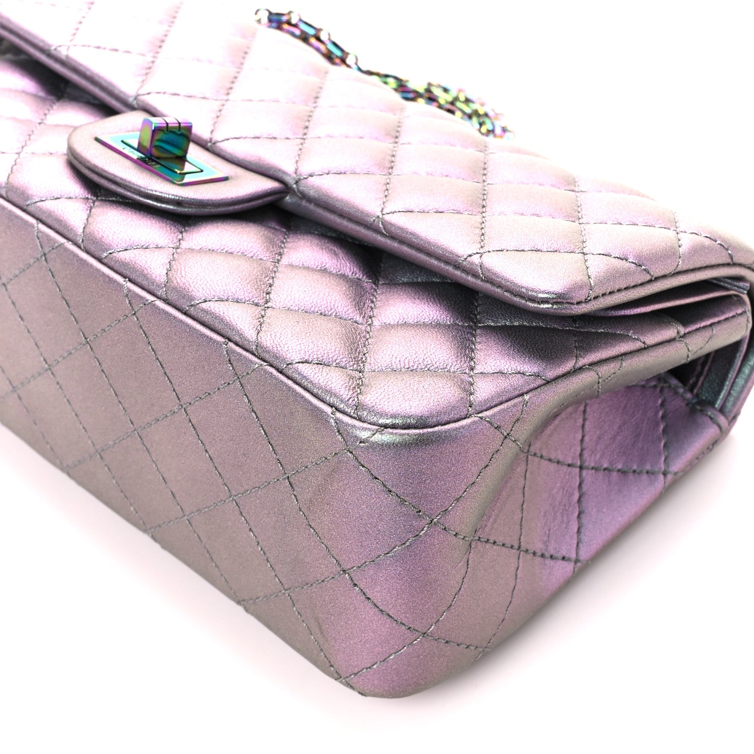 Chanel Iridescent Lambskin Quilted 2.55 Reissue 225 Flap Light Purple 10 of 11