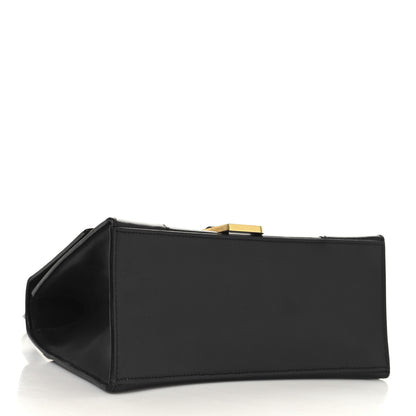 Balenciaga Shiny Box Calfskin Small Hourglass Top Handle Bag Black 4 of 10