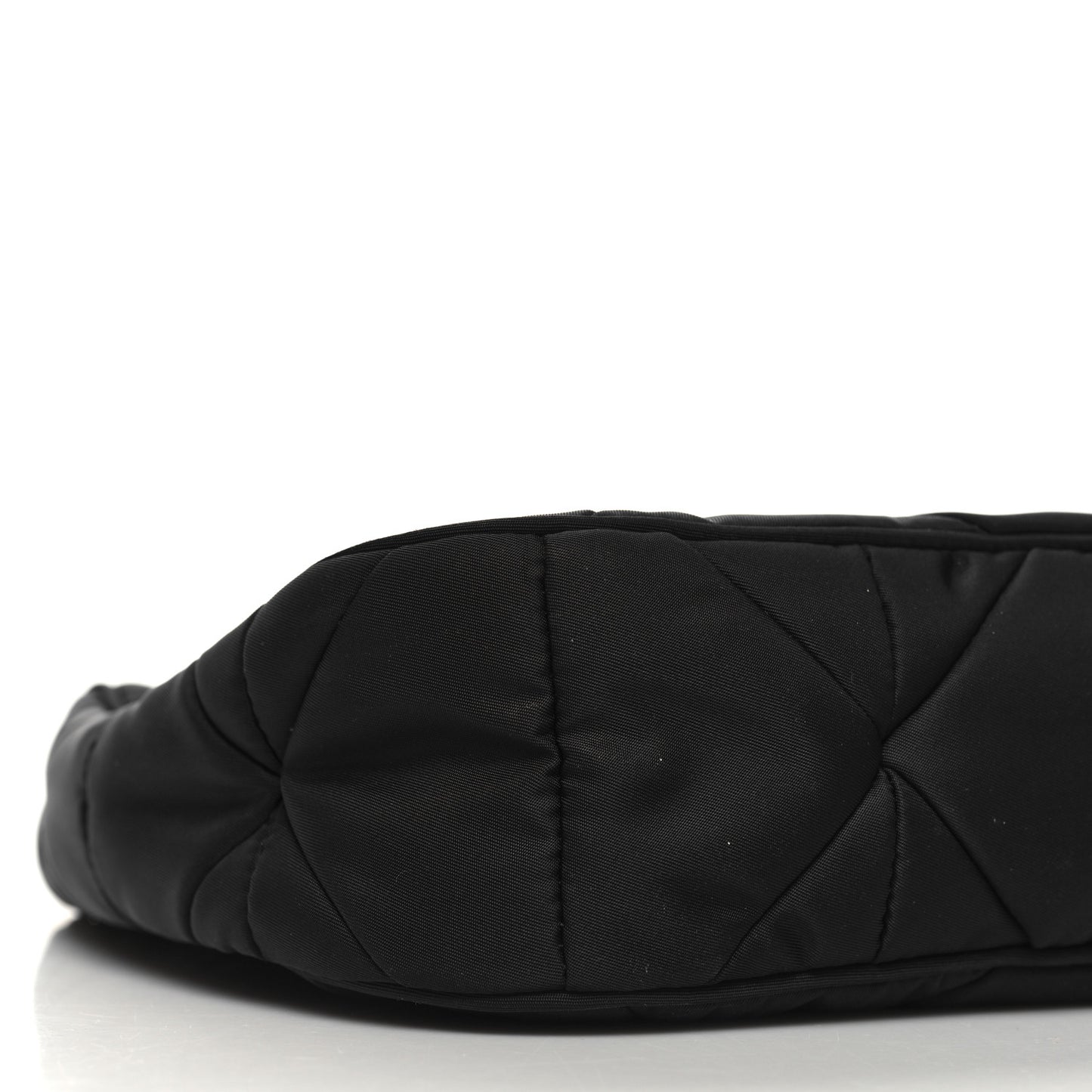 Re-Nylon Triangle Padded Patchwork Shoulder Bag Black