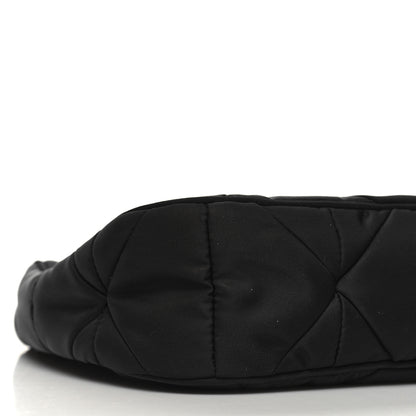 Prada Re-Nylon Triangle Padded Patchwork Shoulder Bag Black 9 of 9