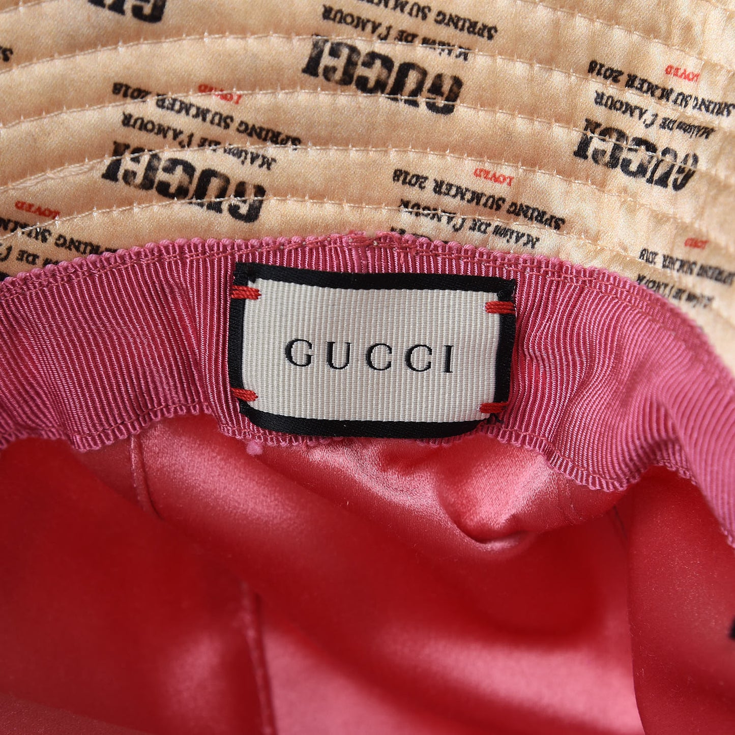Silk Stamp Print Bucket Hat