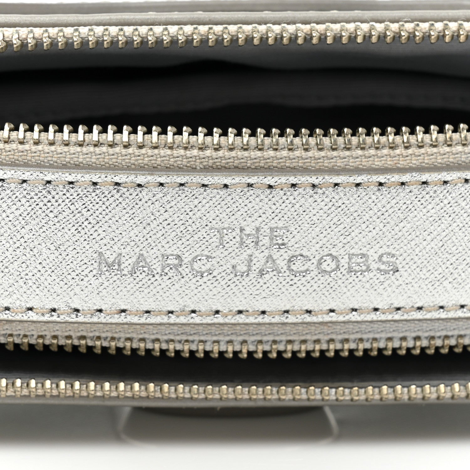 Marc Jacobs Saffiano Small Snapshot Camera Bag Silver 10 of 10