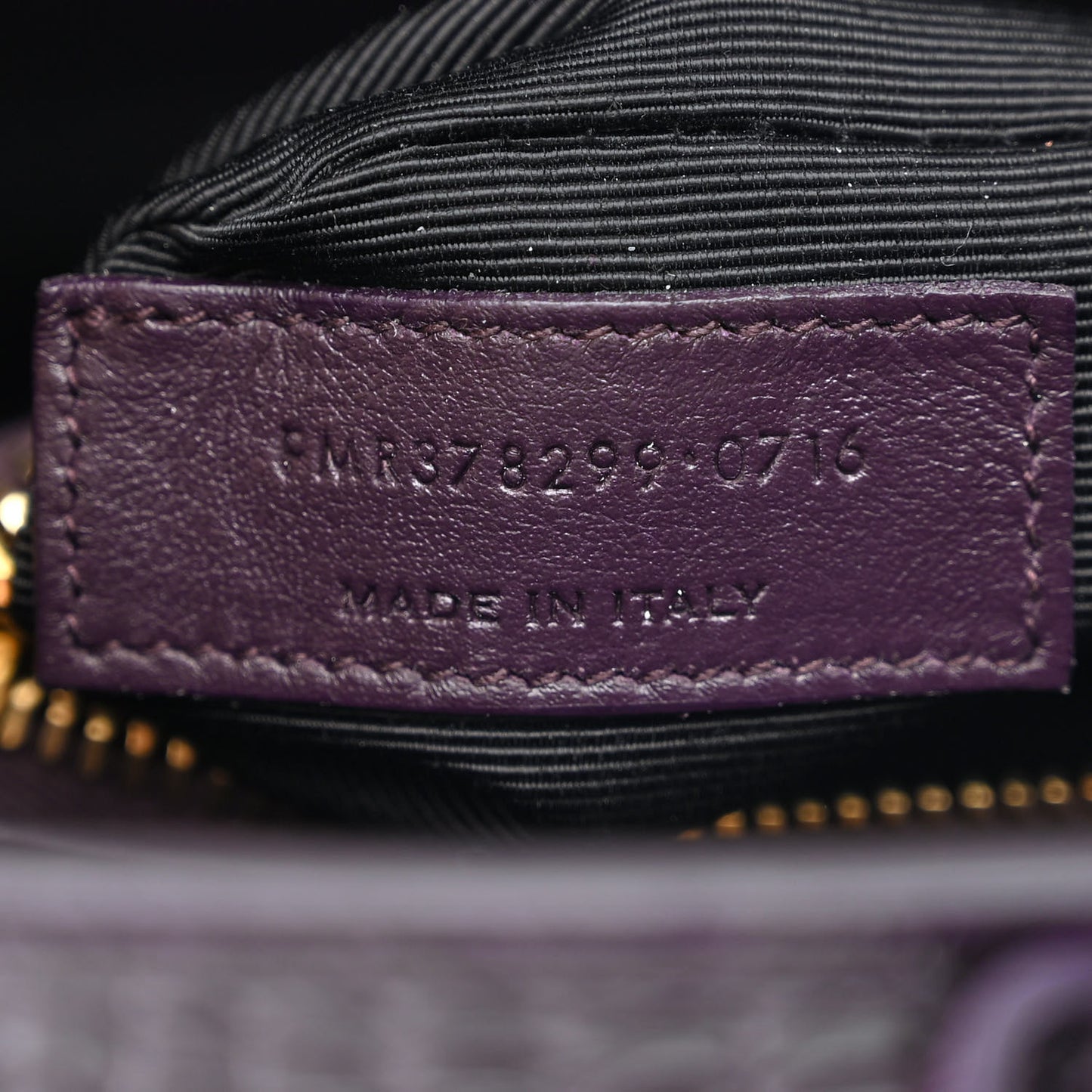 Calfskin Crocodile Embossed Small Sac de Jour Prune