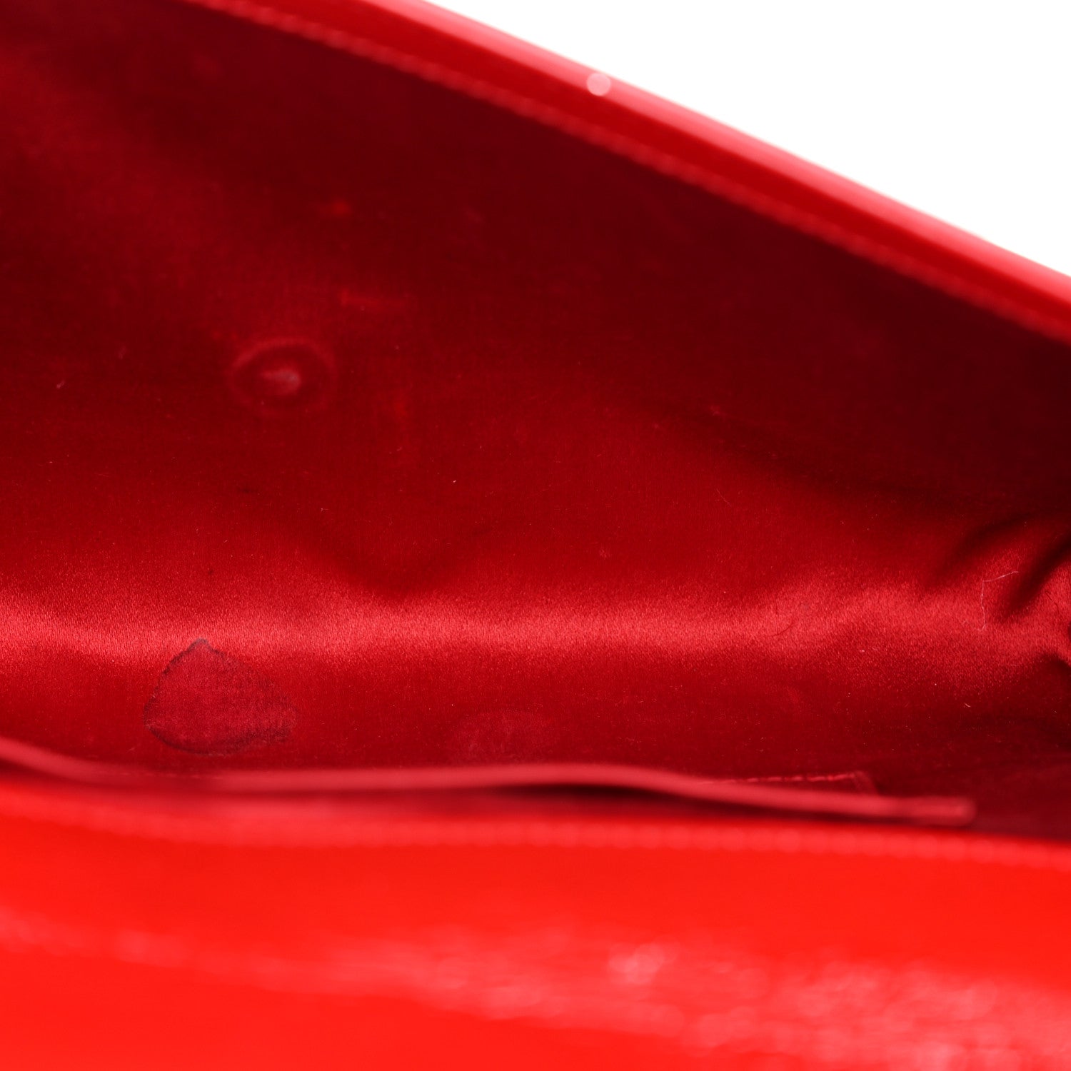 Saint Laurent Textured Patent Monogram Large Belle De Jour Clutch Red 5 of 8