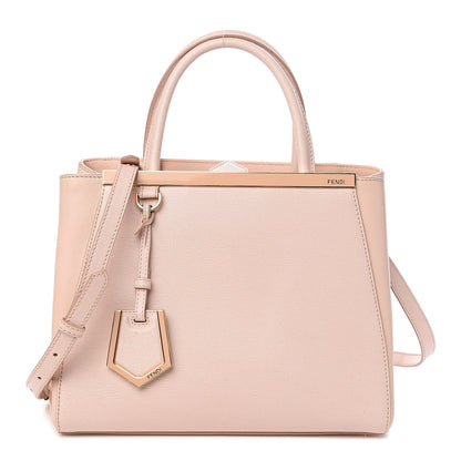 Fendi Vitello Elite Flamingo Petite 2Jours Tote Rosa Plaster 1 of 14