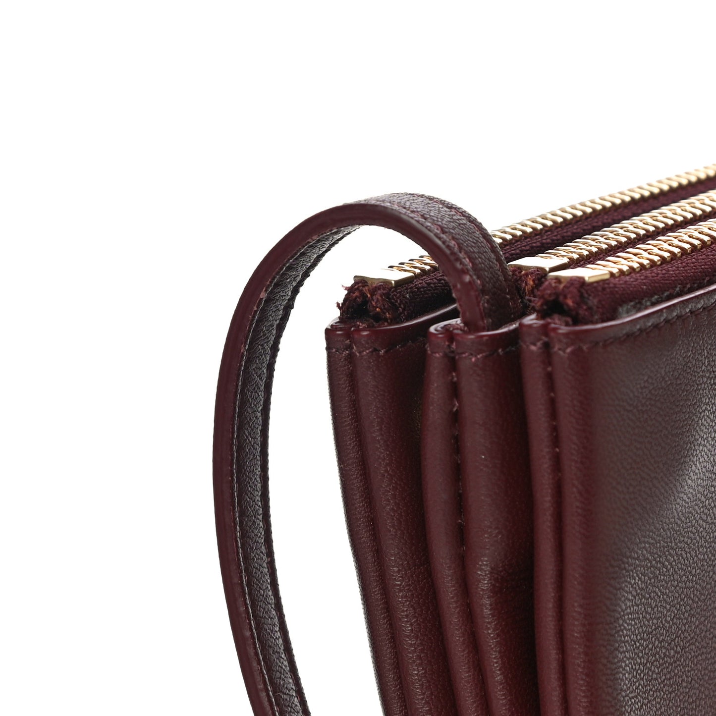 Lambskin Small Trio Crossbody Bag Burgundy