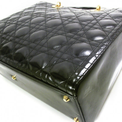 Christian Dior Patent Cannage Large Lady Dior Black 5 of 9