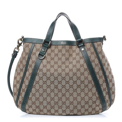 Gucci Monogram Medium Abbey Convertible Tote Green 1 of 12