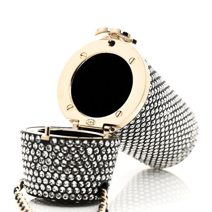 Chanel Metal Resin Lambskin Crystal Lipstick Case Long Necklace On Chain Silver Black Gold 5 of 6