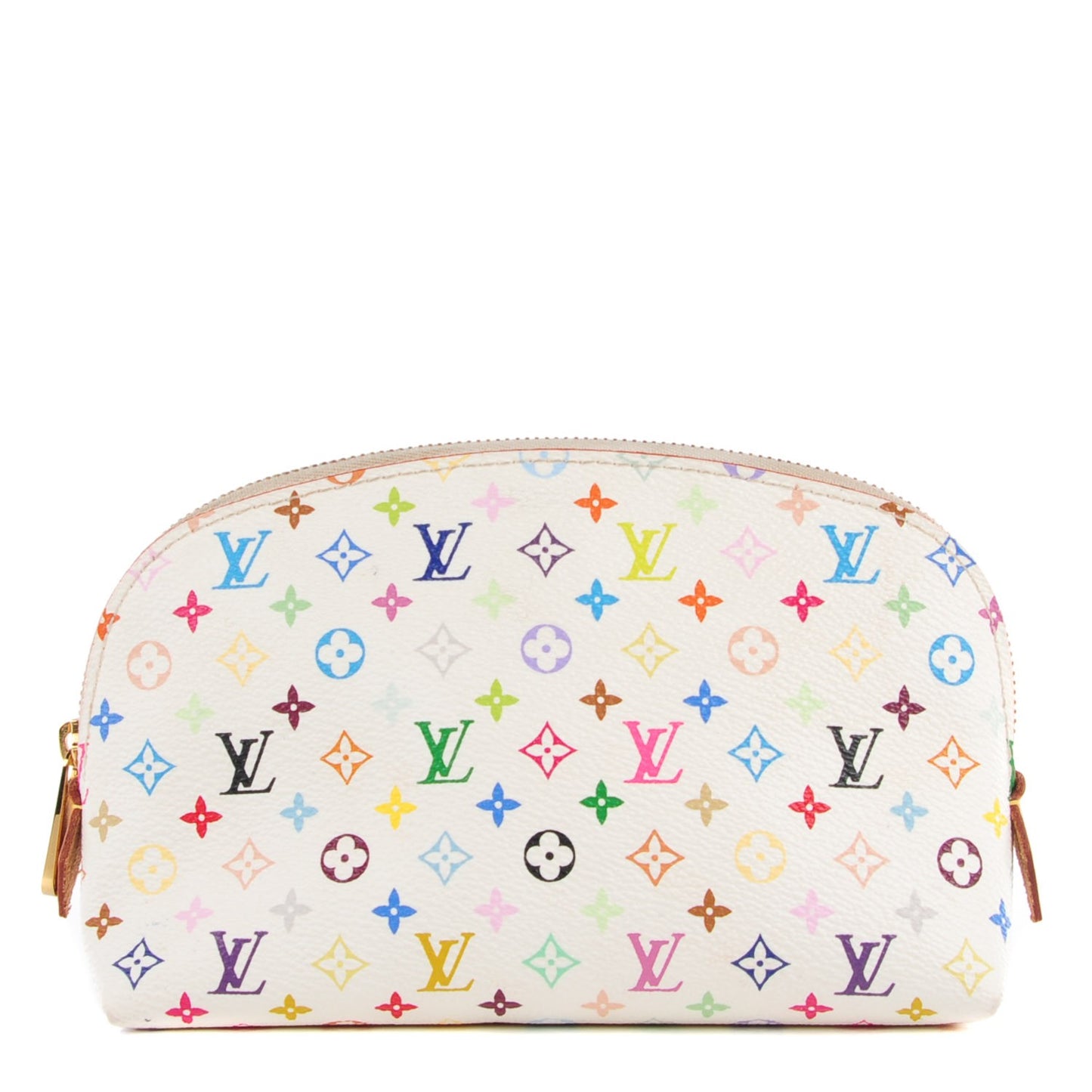 Monogram Multicolor Cosmetic Pouch White Litchi