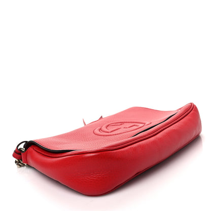Gucci Pebbled Calfskin Medium Soho Flap Crossbody Tabasco Red 4 of 8
