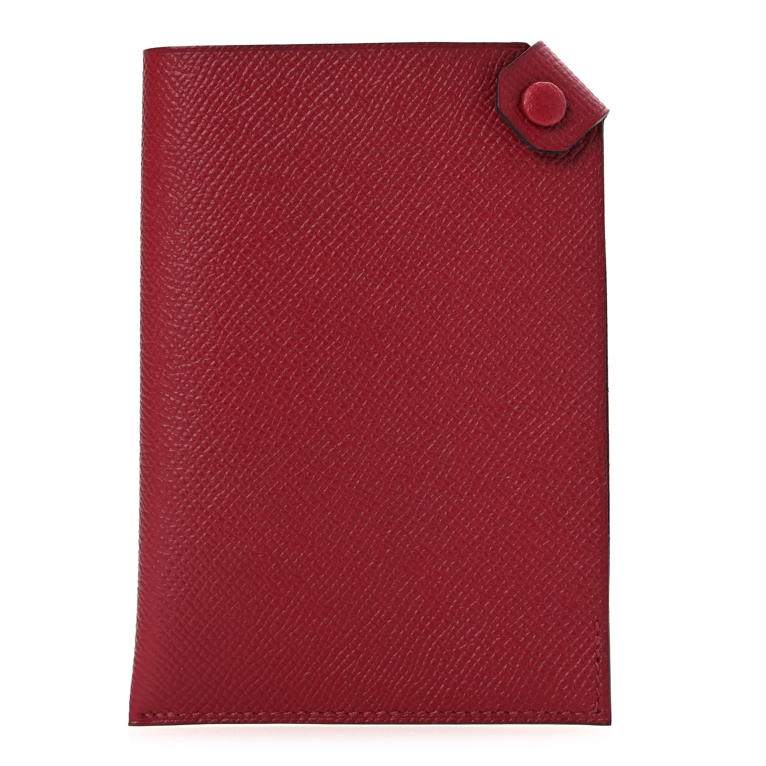 Hermes Epsom Tarmac PM Passport Holder Rouge Grenat 1 of 7