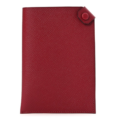 Hermes Epsom Tarmac PM Passport Holder Rouge Grenat 1 of 7