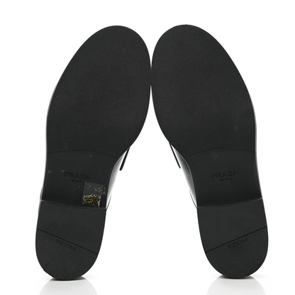 Prada Spazzolato Triangle 40mm Loafer Mules 40 Black 5 of 9