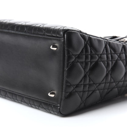 Christian Dior Lambskin Cannage Medium Lady Dior Black 9 of 9