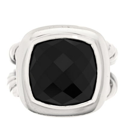 David Yurman Sterling Silver Black Onyx 14mm Albion Ring 54 7 1 of 4