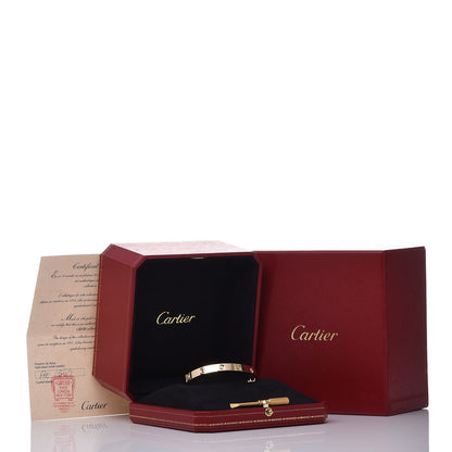 Cartier 18K Yellow Gold 4 Diamond LOVE Bracelet 18 5 of 5