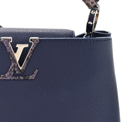Louis Vuitton Taurillon Snakeskin Capucines BB Dark Blue 8 of 10