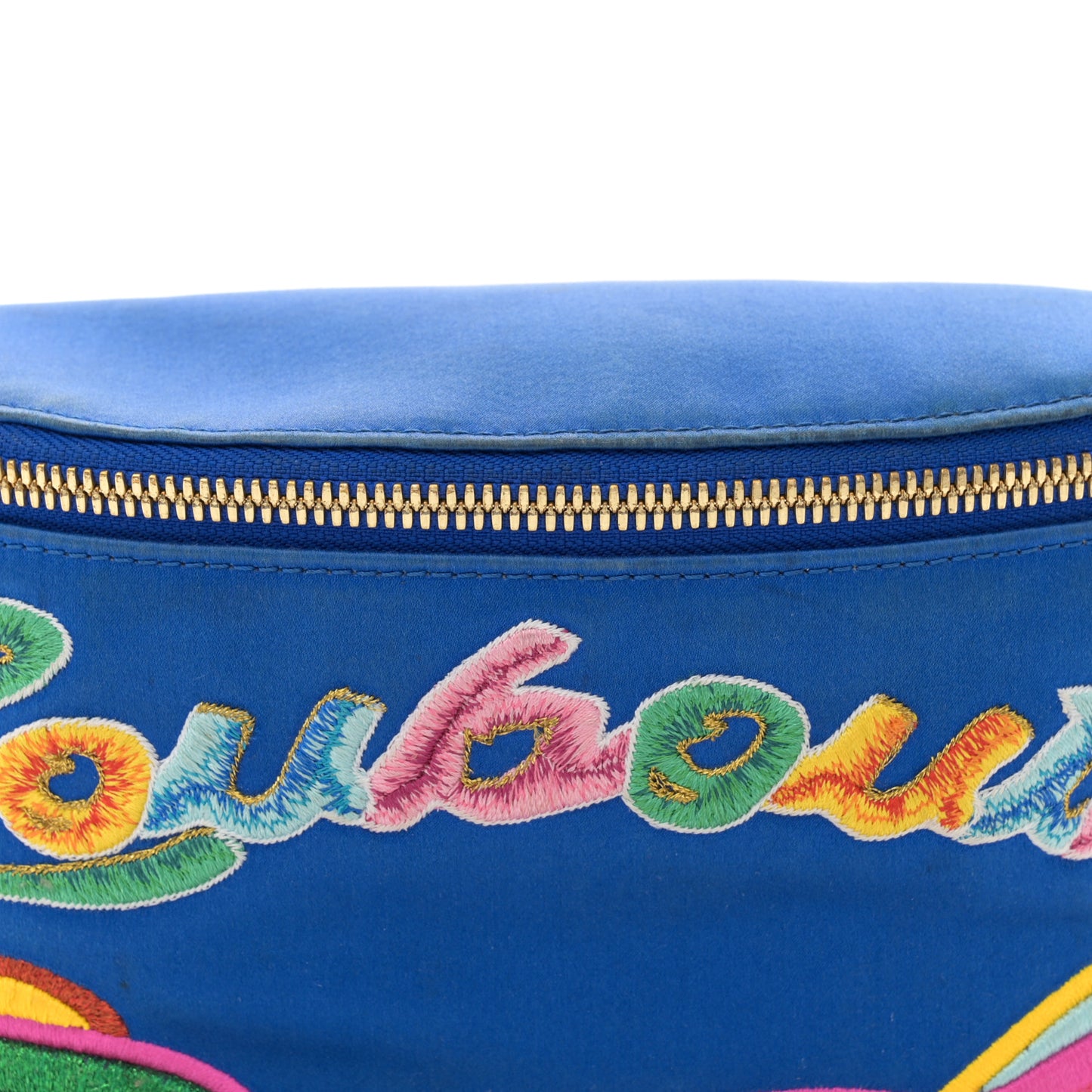 Satin Marie Jane Belt Bag Blue Multicolor