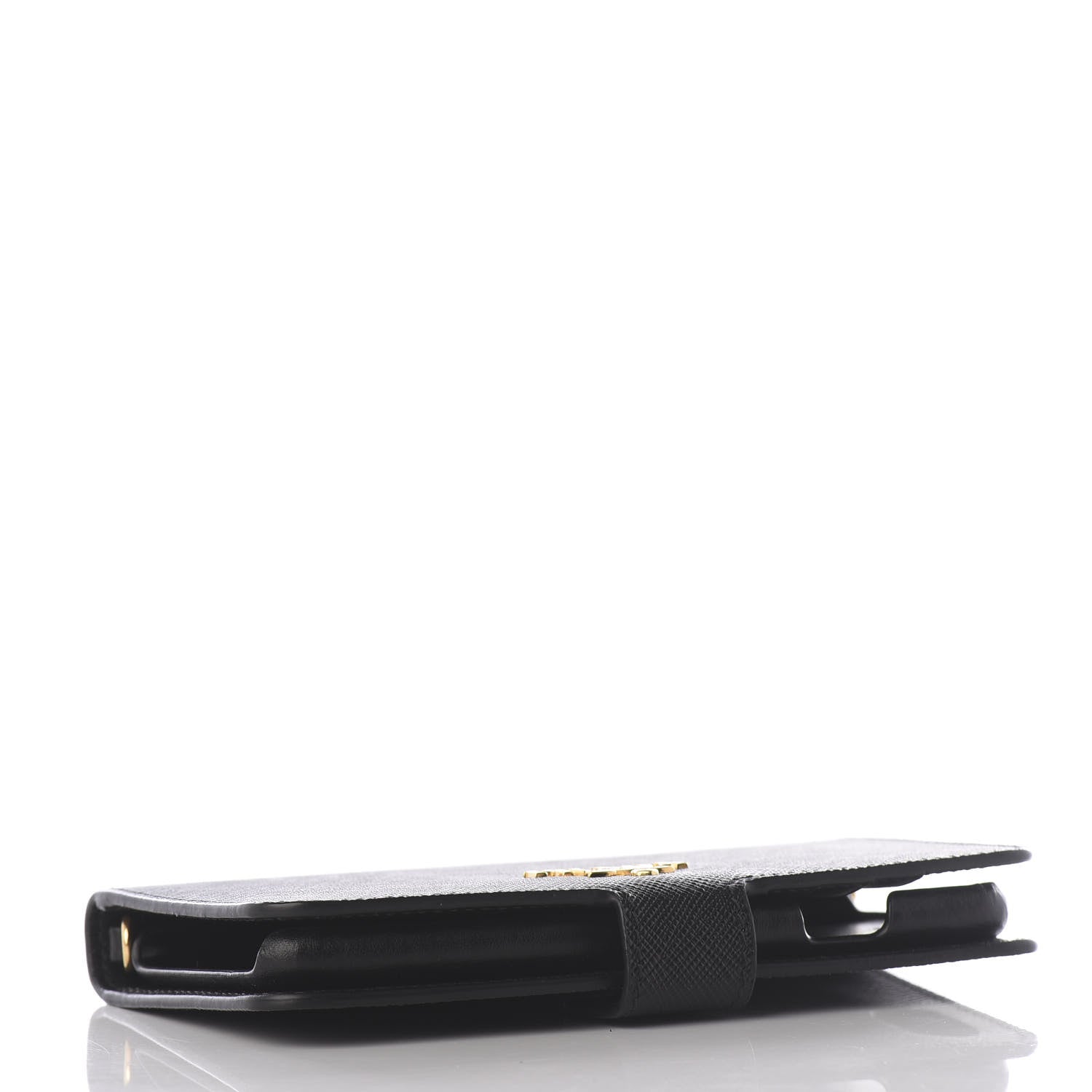 Prada Saffiano Metal iPhone 7 Case Crossbody Wallet Black 4 of 8