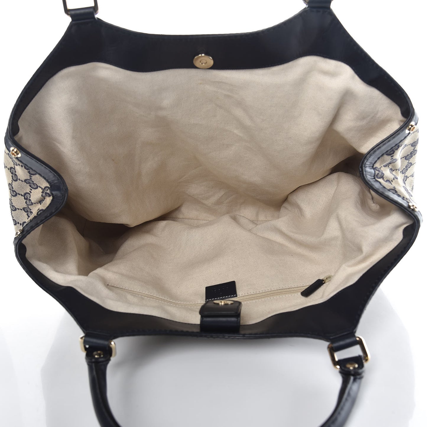 Monogram Calfskin Large Sukey Tote Beige Blue