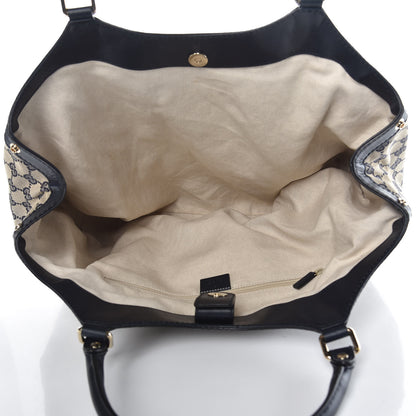 Gucci Monogram Calfskin Large Sukey Tote Beige Blue 5 of 10