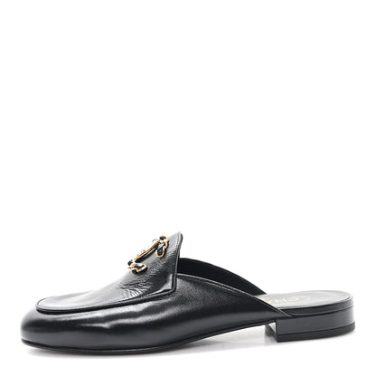 Chanel Shiny Calfskin Crystal CC Mules 38 Black 1 of 10