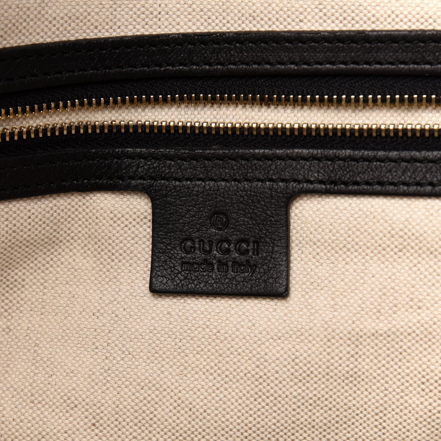 Guccissima Medium Bree Zippered Tote Black