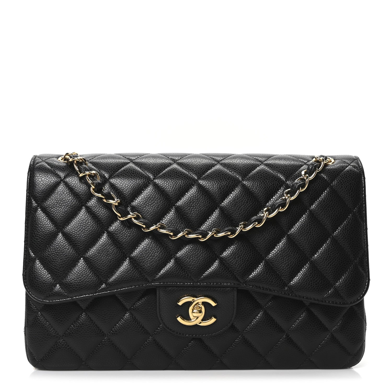 Chanel Caviar Quilted Jumbo Double Flap Black 1 of 10