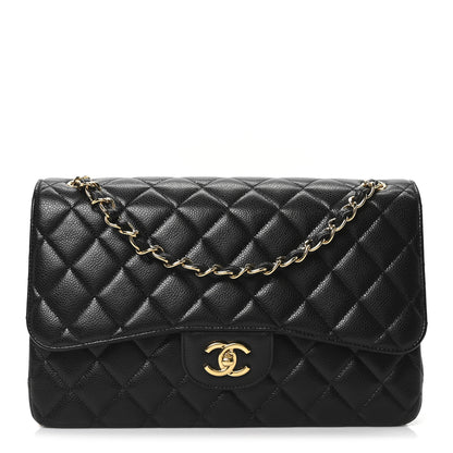 Chanel Caviar Quilted Jumbo Double Flap Black 1 of 10