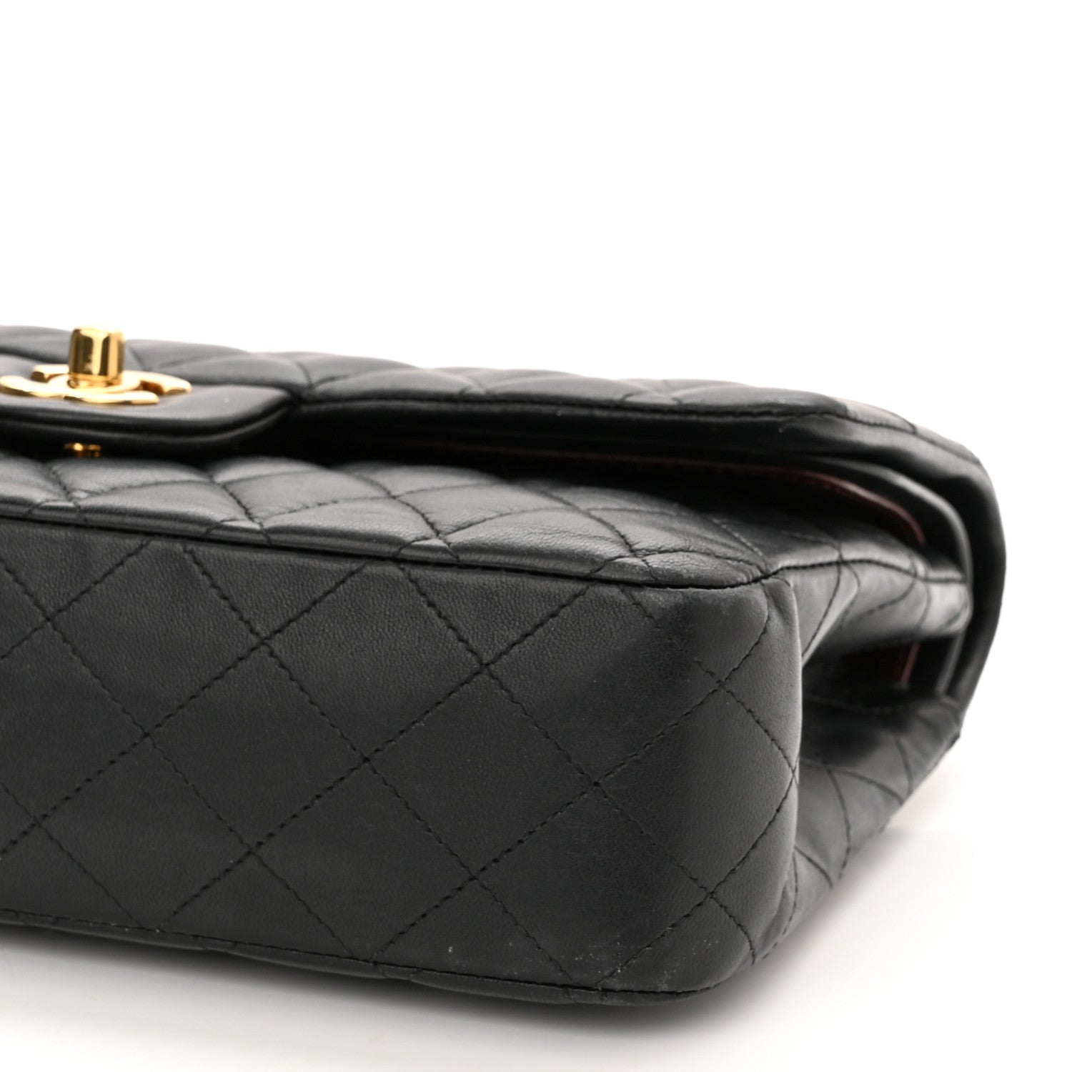 Chanel Lambskin Quilted Medium Double Flap Black 9 of 11