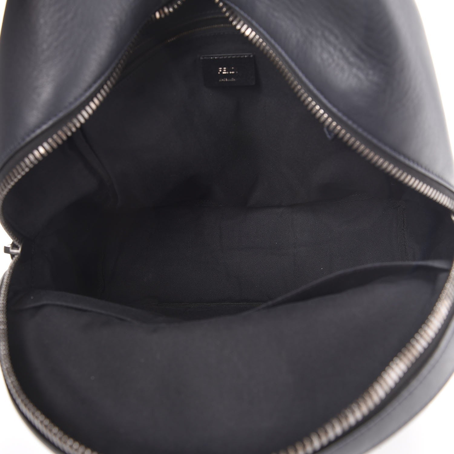 Fendi Calfskin Logo Embossed Backpack Night Blue 5 of 7