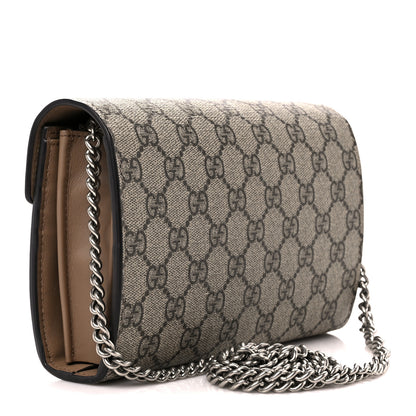 Gucci GG Supreme Monogram Mini Dionysus Chain Wallet Beige Taupe 3 of 11
