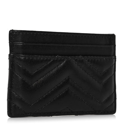 Gucci Calfskin Matelasse GG Marmont Card Holder Black 3 of 7