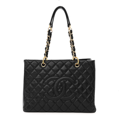Chanel Caviar Quilted Grand Shopping Tote GST Black 1 of 12