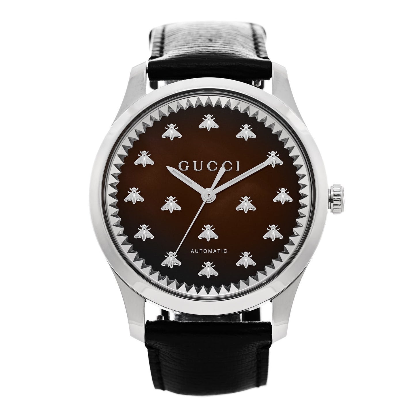Stainless Steel Calfskin 42mm G-Timeless Bee Automatic Watch Dark Red