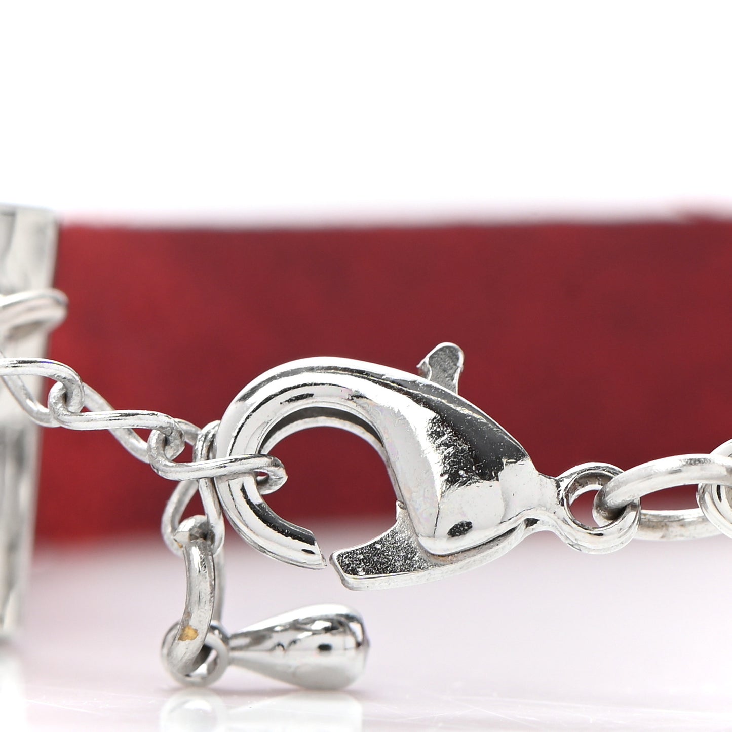 Calfskin Dior Heart Double Bracelet Red