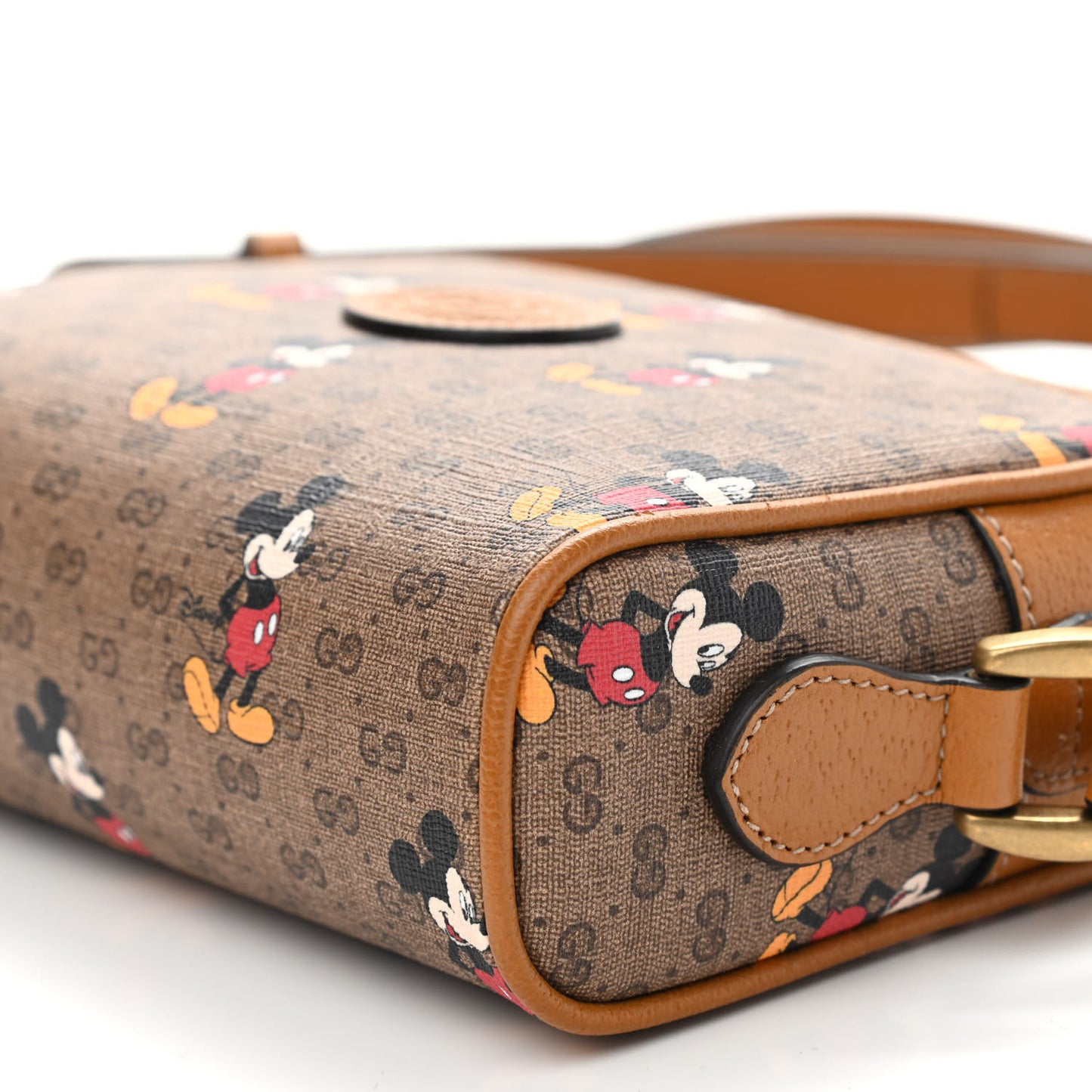 X DISNEY Mini Vintage GG Supreme Monogram Mickey Mouse Shoulder Bag Beige Vintage Sun Oil