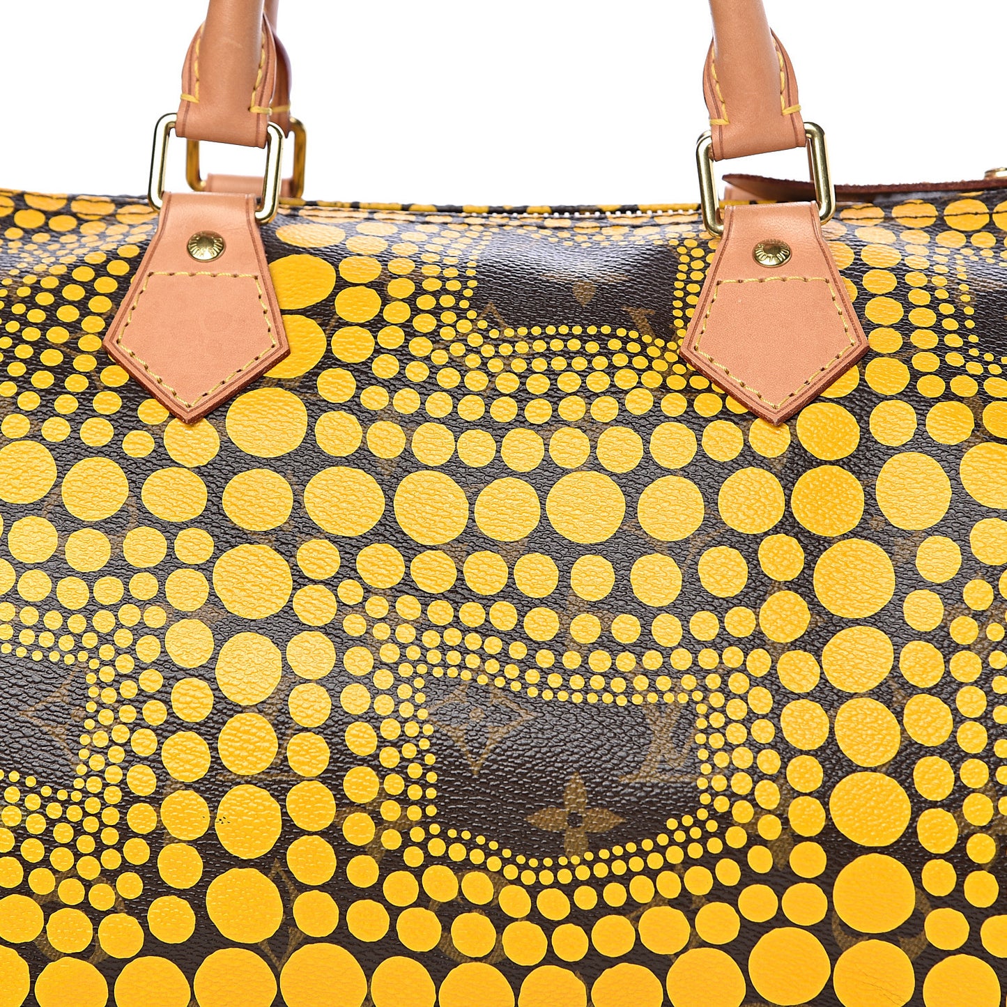 Monogram Kusama Town Speedy 30 Yellow