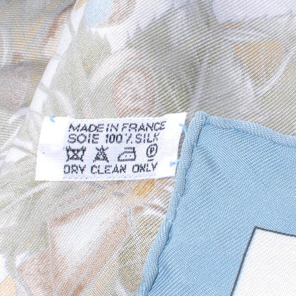 Hermes Silk Pythagore Scarf 90 Bleu 5 of 6