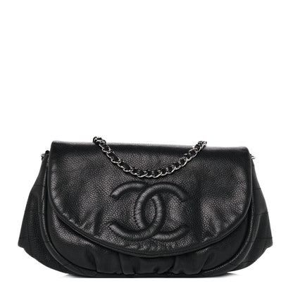 Chanel Caviar Half Moon Wallet On Chain WOC Black 1 of 11
