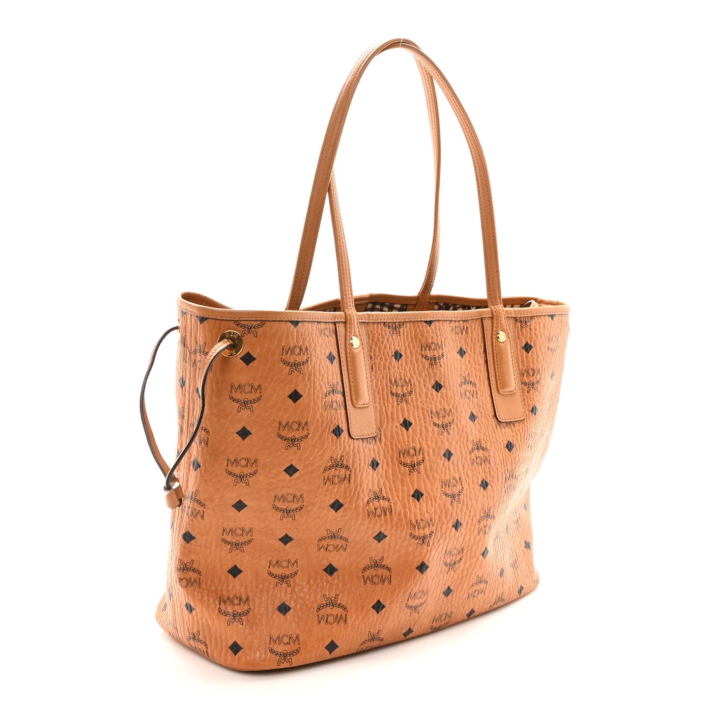 Visetos Medium Liz Reversible Shopper Tote Cognac