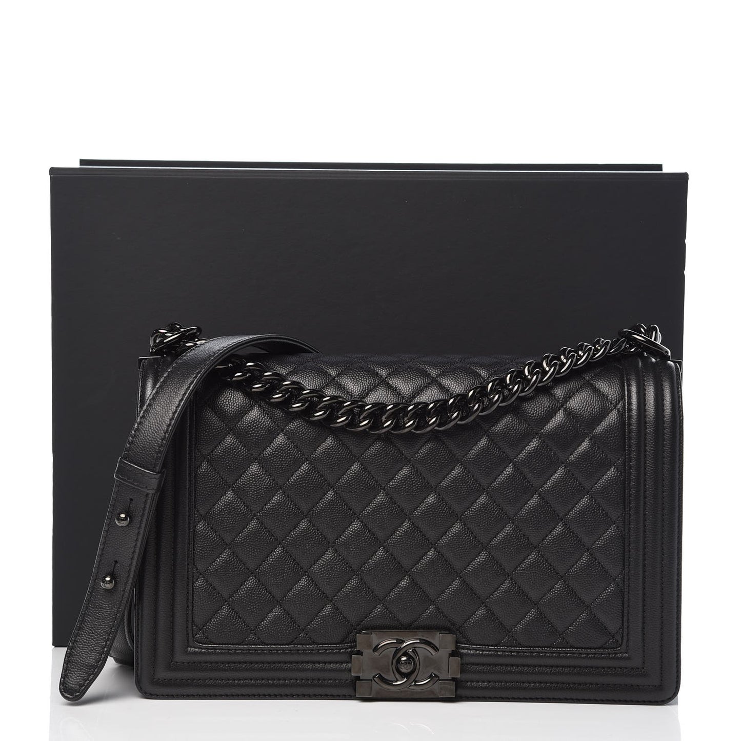 Caviar Quilted New Medium Boy Flap So Black