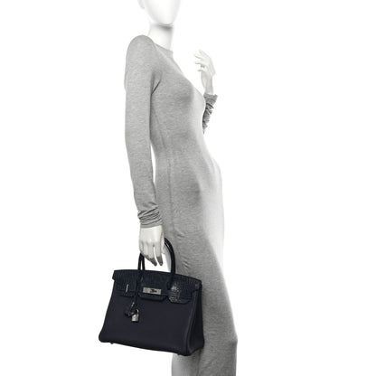 Hermes Togo Matte Alligator Birkin Touch 30 Bleu Nuit Bleu Indigo 2 of 13