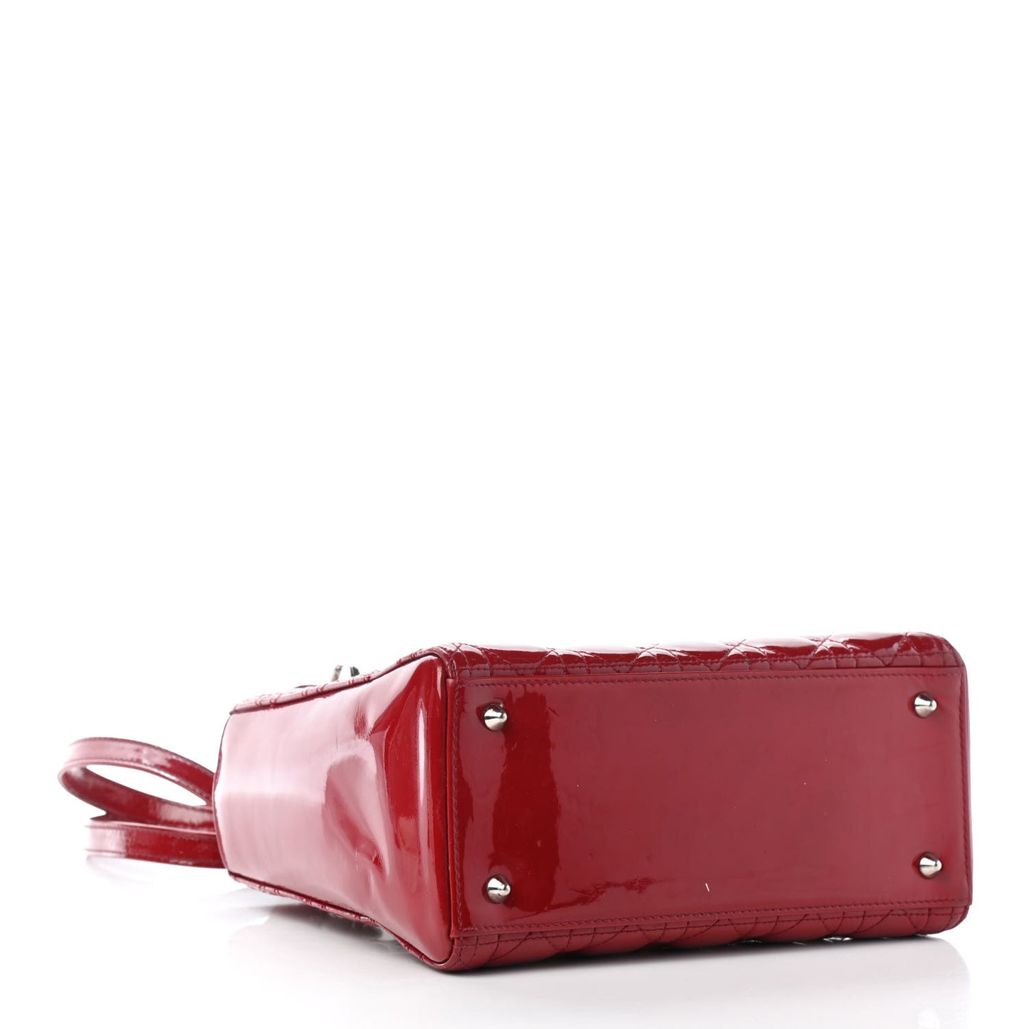 Patent Cannage Medium Lady Dior Red