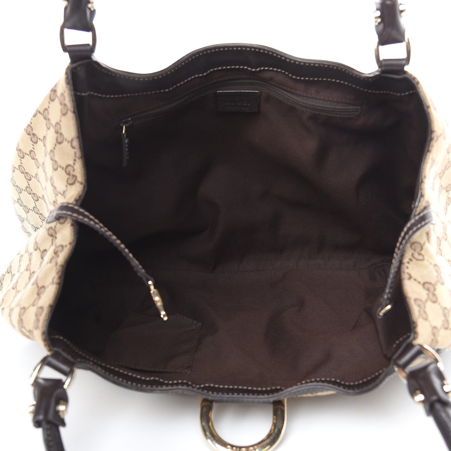 Monogram Large D Gold Hobo Dark Brown