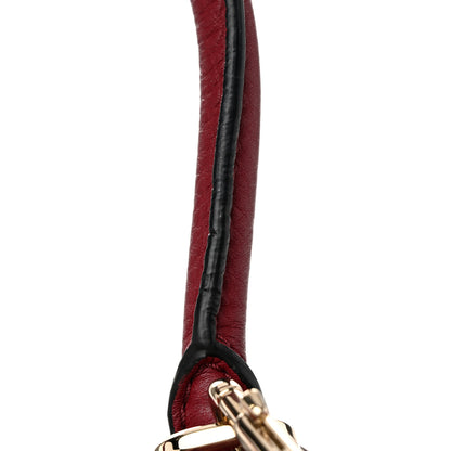 Valentino Garavani Alce Printed Calfskin Flower Embroidered Demilune Double Handle Satchel 13 of 13