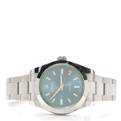Rolex Stainless Steel 40mm Oyster Perpetual Milgauss Watch Z-Blue 116400GV 2 of 6
