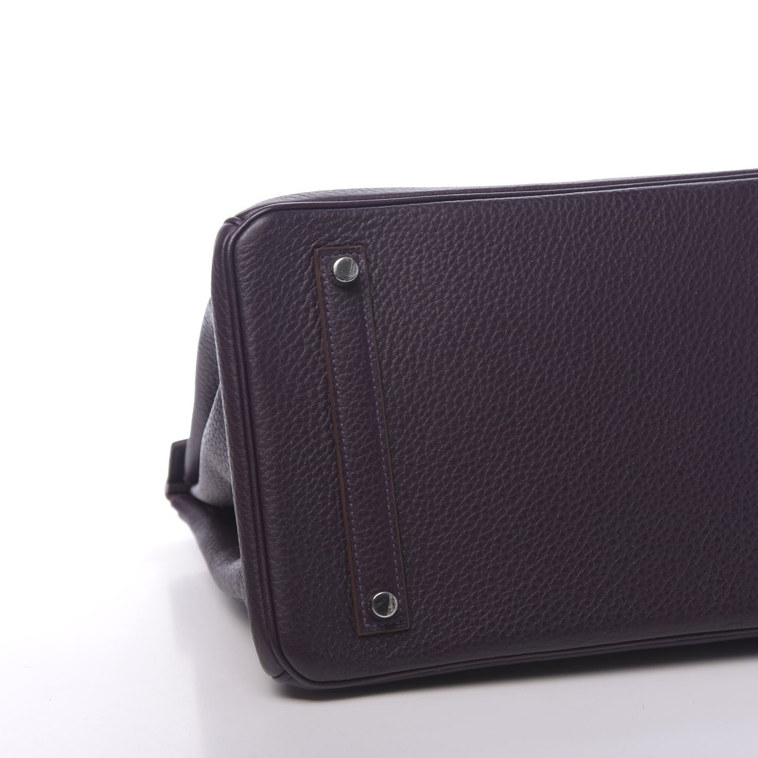 Hermes Taurillon Clemence Birkin 35 Raisin 10 of 11