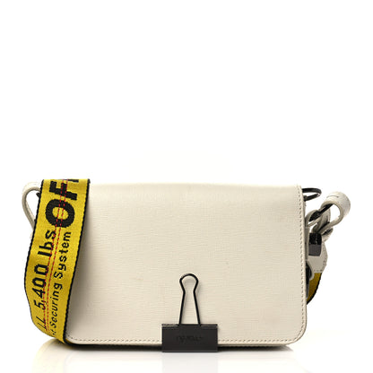 Off-White Saffiano Binder Flap Bag White 1 of 8